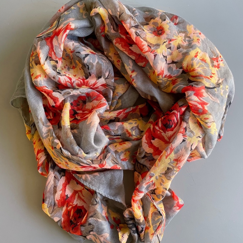 EUC Floral Infinity Scarf